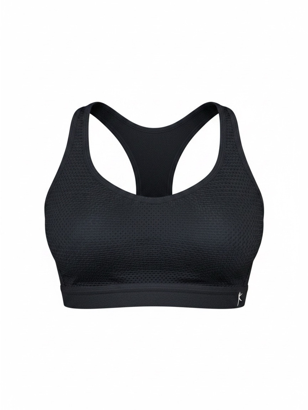 Danskin Now Black Textured Racerback Sports Bra